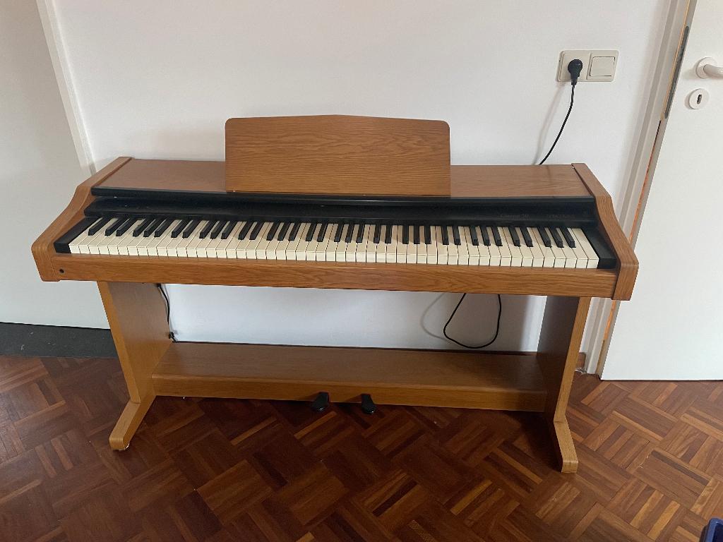 Electrische piano, Muziek en Instrumenten, Ophalen, Gebruikt, Bruin, Piano