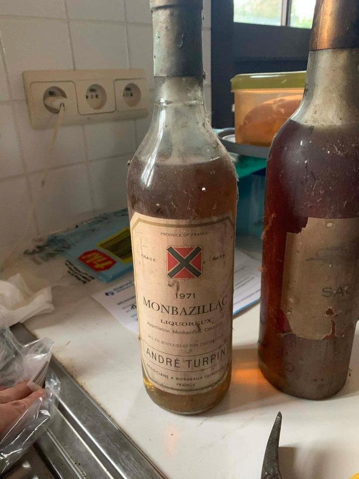 Oude fles Monbazillac 1971 – decoratief / curiosum, Collections, Vins, France, Enlèvement