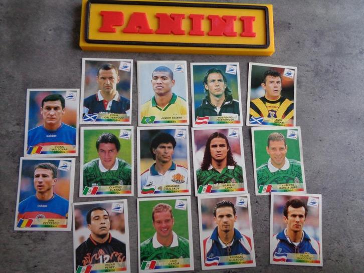 PANINI VOETBAL STICKERS WORLD CUP FRANCE 98   14X   ******, Hobby en Vrije tijd, Stickers en Plaatjes, Verzenden