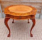 Massief mahonie speeltafel intarsia., Antiek en Kunst, Ophalen