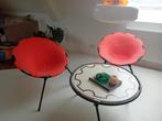 Campingset tafel met 3 stoelen seventies, Huis en Inrichting, Stoelen, Ophalen, Stof, Gebruikt, Overige kleuren