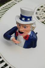 Superbe tirelire en fonte (I want you ,porte bonheur), Collections, Tirelires, Enlèvement ou Envoi, Neuf, Autres matériaux, Autres thèmes