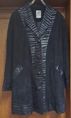 Veste noire en peau d'agneau en daim pour femme, Taille 42/44 (L), Enlèvement ou Envoi, Porté, Elena Deudero Ibiza