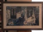 Paul Delvaux poster met kader, Antiek en Kunst, Ophalen