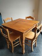 Keukentafel en stoelen landelijke stijl, Huis en Inrichting, Complete eetkamers, Gebruikt, Ophalen