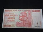 billet  de banque du Zimbabwe