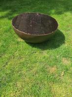 Antieke houten salontafel in massief hout., Ophalen