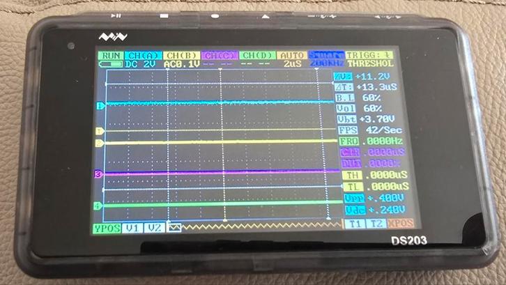 Oscilloscope de poche DSO 203, Bricolage & Construction, Instruments de mesure, Comme neuf, Enlèvement