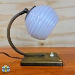 Lampe de bureau Art Déco en bronze antique (années 1930) vei, Antiquités & Art, Enlèvement ou Envoi