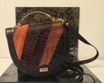 Vintage women's handbag jaren '80, Handtas, Gebruikt, Ophalen of Verzenden, Bruin