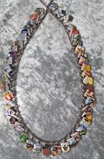 49 Vintage 800,835,900,925 zilveren emaille bedelketting, Handtassen en Accessoires, Bedels, Gebruikt, 4 bedels of meer, Zilver