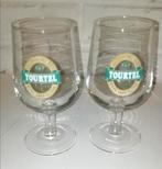 BXL  Deux verres TOURTEL en tres bon etat !, Enlèvement ou Envoi, Comme neuf, Verre à bière