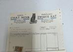 Zwarte kat chat noir factuur 1954, Collections, Enlèvement ou Envoi, Comme neuf