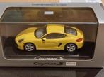 Porsche Cayman Coupé jaune de 2013 1/43, Hobby & Loisirs créatifs, MiniChamps, Voiture, Enlèvement ou Envoi, Neuf