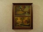 Schilderijtjes met 2 in 1 kader, Antiek en Kunst, Ophalen