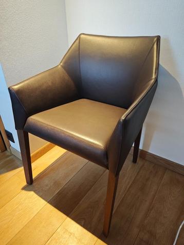 Chaise cuir Leolux Pyrite, Design, Brun, Enlèvement, Utilisé