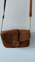 Kleine handtas warm bruin met lange riem - perfecte staat, Ophalen of Verzenden, Zo goed als nieuw, Bruin, Handtas