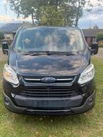 Ford Transit Custom Double cabin 6zit Euro6 L2/H1, Auto's, 4 deurs, Stof, Zwart, Bedrijf