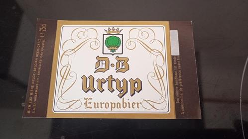 Brasserie bière ancienne étiquette DB Urtyp Europabier, Collections, Marques de bière, Comme neuf, Autres types, Autres marques