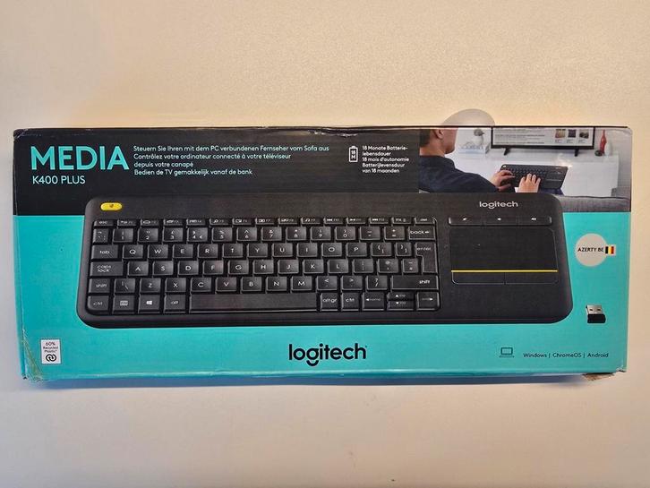 Logitech 920-007131 K400 Plus AZERTY nieuw verzegeld, Computers en Software, Toetsenborden, Nieuw, Azerty, Draadloos, Ophalen of Verzenden