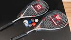 2 squash rackets Wilson aggressor graphite titanium, Sport en Fitness, Squash, Ophalen, Zo goed als nieuw