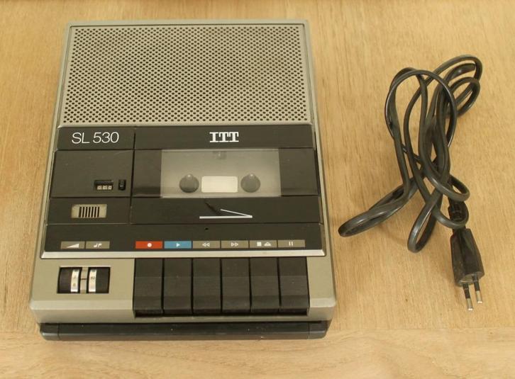 Cassettespeler vintage, draagbaar ITT SL 530. TOP !, Audio, Tv en Foto, Cassettedecks, Enkel, Tape counter, Ophalen of Verzenden