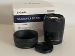 Sigma 30mm f:1.4 DC DN contemporary for Sony E-mount, Audio, Tv en Foto, Ophalen of Verzenden, Zo goed als nieuw, Standaardlens