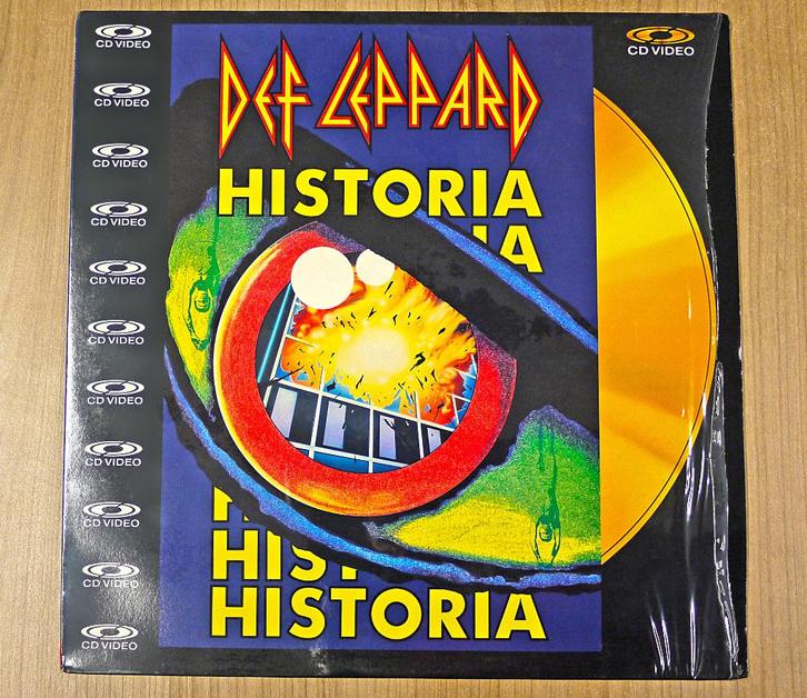 CD Video Def Leppard Historia film live LaserDisc CDV 12", CD & DVD, CD | Rock, Utilisé, Pop rock, Enlèvement ou Envoi