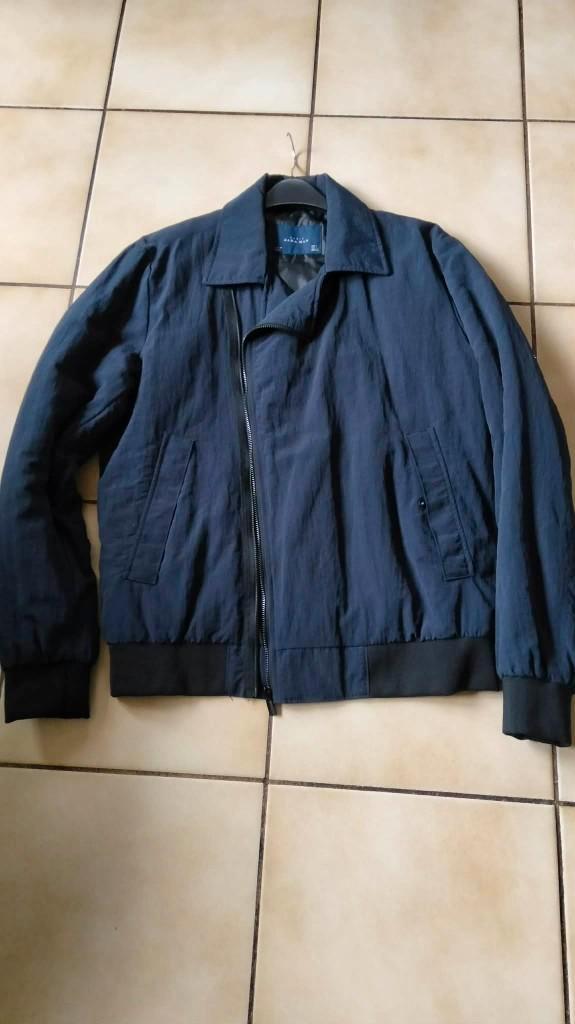 donkerblauwe jas / jack Zara maat Large NIEUW, Kleding | Heren, Jassen | Zomer, Nieuw, Maat 52/54 (L), Blauw, Ophalen of Verzenden