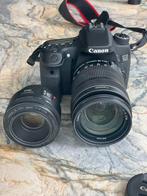 Canon 70D met 2 lenzen, Audio, Tv en Foto, Fotocamera's Digitaal, Canon, Ophalen of Verzenden, Zo goed als nieuw