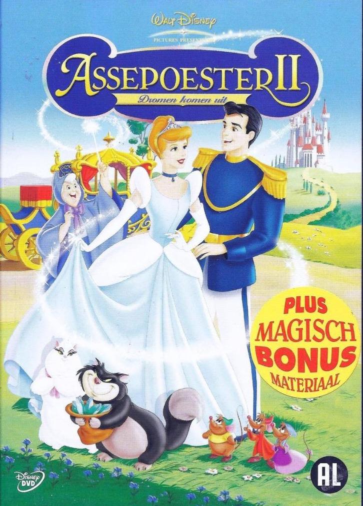 Disney dvd - Assepoester 2 - Dromen komen uit, Cd's en Dvd's, Dvd's | Tekenfilms en Animatie, Ophalen of Verzenden