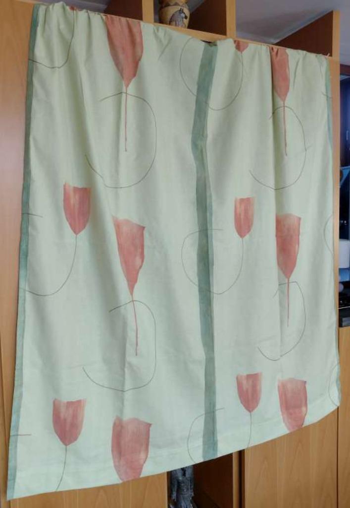 moderne gordijnen met tulp, Huis en Inrichting, Stoffering | Gordijnen en Lamellen, Zo goed als nieuw, Ophalen of Verzenden