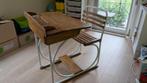 Bureau d'écolier vintage bois & métal TB état, Huis en Inrichting, Bureaus, Ophalen, Gebruikt, Bureau