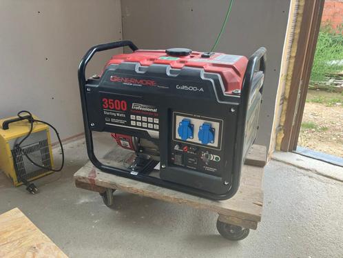 Stroomgroep Genermore 3500W, Doe-het-zelf en Bouw, Aggregaten, Zo goed als nieuw, Benzine, Minder dan 5 kVA, Ophalen
