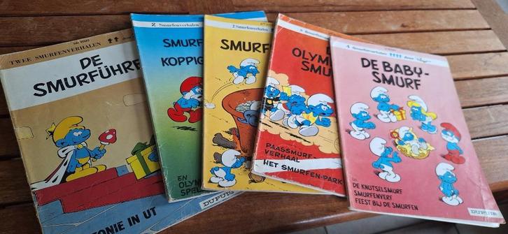 Lot van 5 strips “Smurfenverhalen”., Boeken, Stripverhalen, Gelezen, Meerdere stripboeken, Ophalen of Verzenden