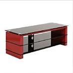 meuble tv Ateca, Maison & Meubles, Moderne (en verre avec bord rouge), 25 à 50 cm, Moins de 100 cm, Enlèvement