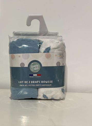Nieuw 2 babyhoeslakens 60x120cm beschikbaar voor biedingen