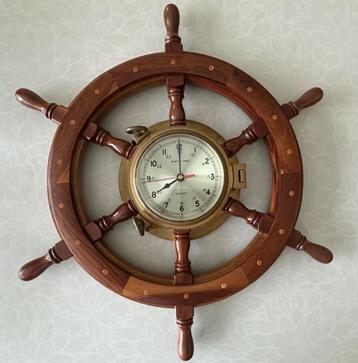 Scheepsstuurwiel met klok  52 Cm beschikbaar voor biedingen