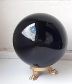 Zwarte bol van obsidiaan met een diameter van 8 cm, Verzamelen, Verzenden, Mineraal