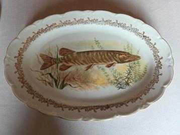 Vintige France Porseleinen vis servies.Jaren 60- 70.    beschikbaar voor biedingen