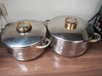 Kookpotten Demeyere ronde handvatten, Huis en Inrichting, Keuken | Potten en Pannen, Ophalen, Gebruikt, Inox