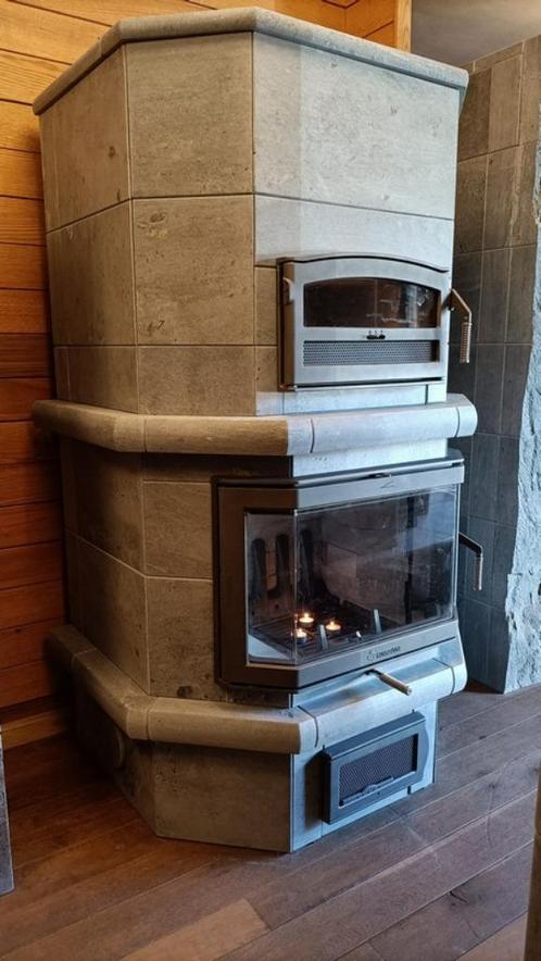 Nunnauuni Wilma met oven speksteenkachel speksteen, Huis en Inrichting, Kachels, Gebruikt, Vrijstaand, Houtkachel, Hout, Ophalen