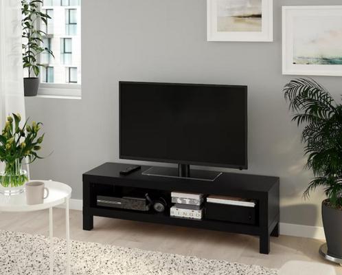 Strak zwartbruin tv-meubel IKEA (nieuwstaat), Huis en Inrichting, Kasten |Televisiemeubels, Zo goed als nieuw, Minder dan 100 cm