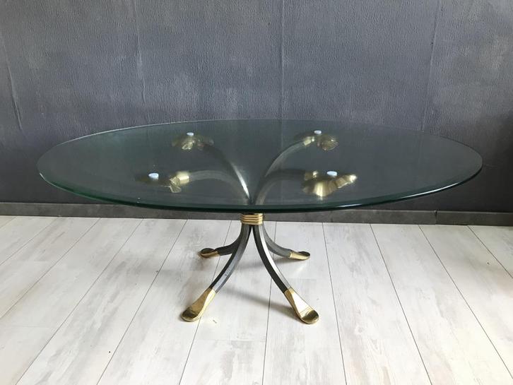 Manfred Bredohl Salontafel In Messing en Ijzer, Huis en Inrichting, Tafels | Salontafels, Zo goed als nieuw, Minder dan 50 cm