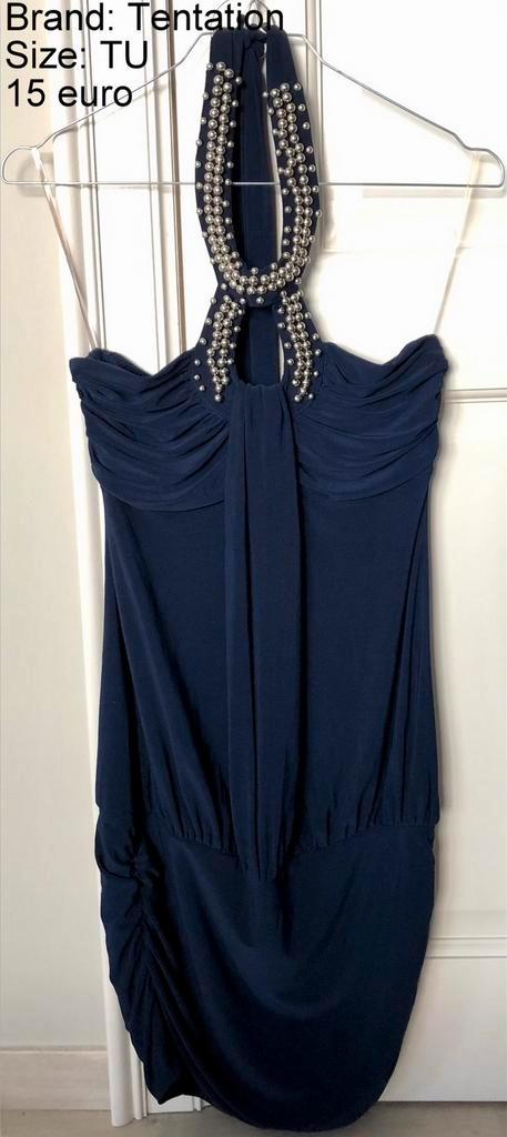 Donkerblauw kleedje Tentation TU (XS), Kleding | Dames, Jurken, Nieuw, Maat 34 (XS) of kleiner, Blauw, Boven de knie, Ophalen of Verzenden