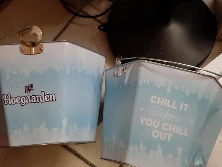 Metalen ijsemmer Hoegaarden, Kinderen en Baby's, Babyvoeding en Toebehoren, Zo goed als nieuw, Ophalen of Verzenden