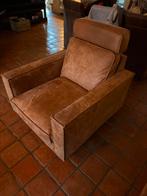 Zetel in microvezel leder. Cognac kleur. 3 zit + 1 + 1, Ophalen, Gebruikt, Vierpersoons of meer