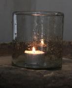 Windlicht bubbelglas -vintage clear- LANDELIJK, Huis en Inrichting, Woonaccessoires | Kandelaars en Kaarsen, Overige materialen