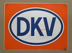 Vintage grote Metalen plaat - DKV Tankstations, Ophalen, Gebruikt, Reclamebord