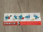 5 stickers De Smurfen - Boss, Verzamelen, Ophalen of Verzenden, Strip of Tekenfilm
